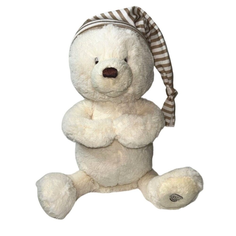 Baby Gund Goodnight Prayer Bear Teddy Animated Plush Toy Talk Motion Shower Gift